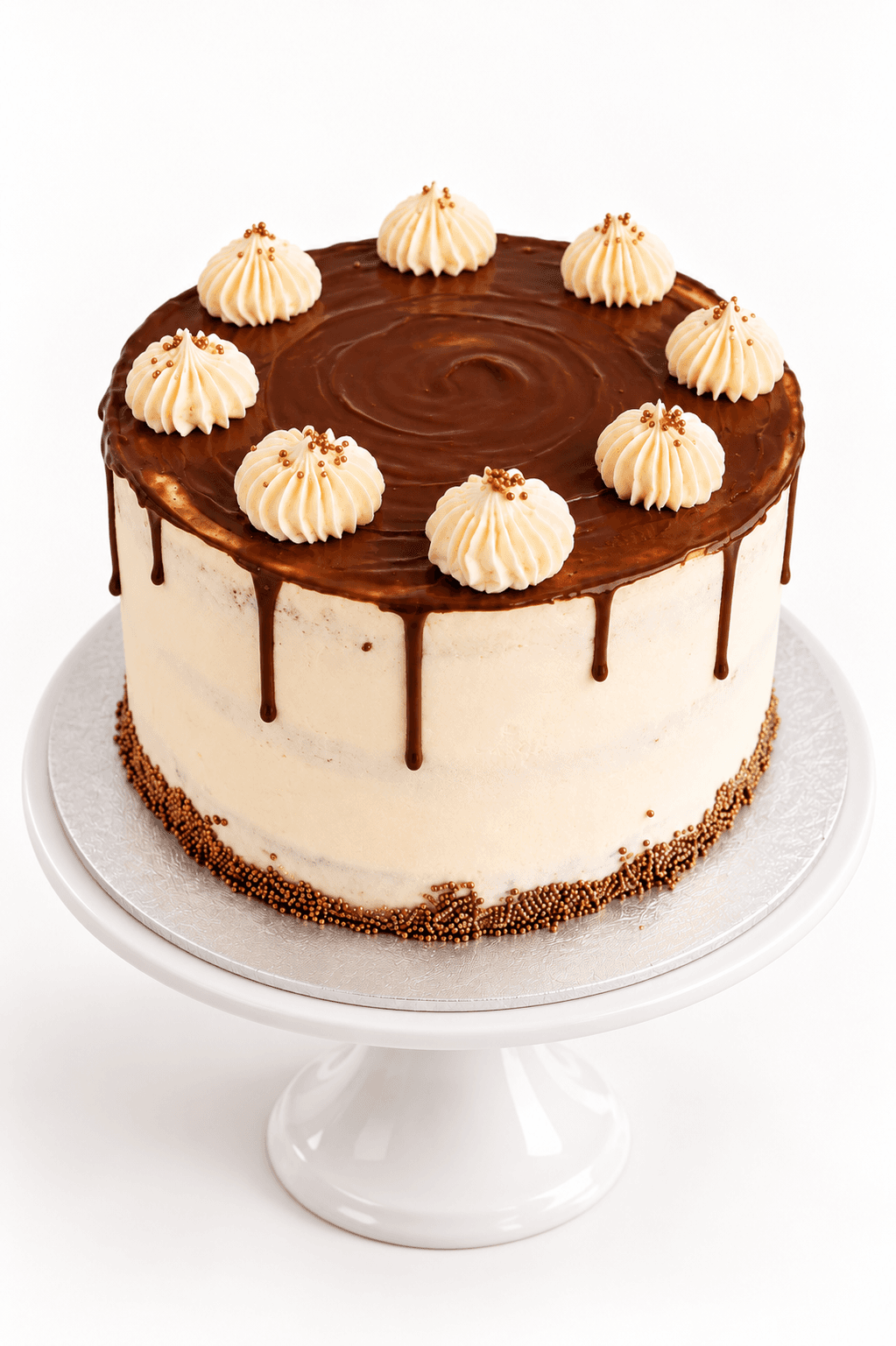 Peppermint caramel cake with a chocolate ganache swirl by Glory Treats